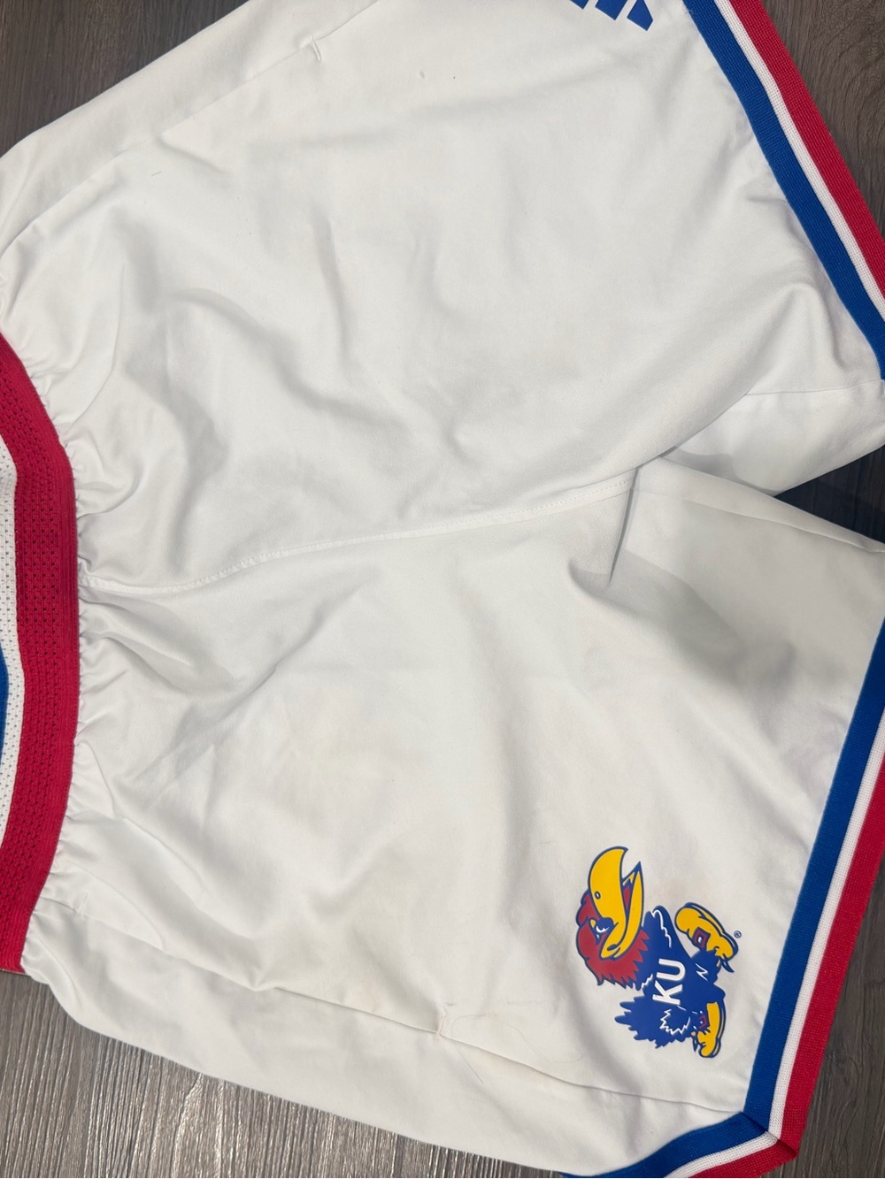 White Womens Adidas University of Kansas Adidas Shorts Official Player